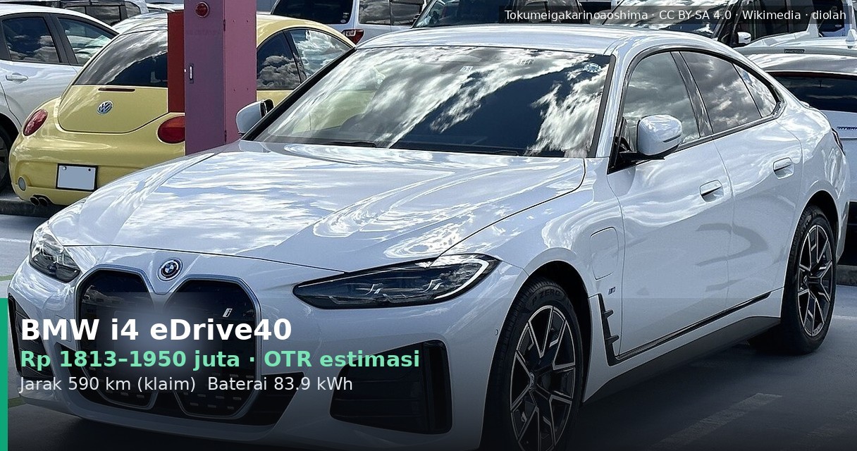 BMW i4 eDrive40 2025: Harga Rp1,8 M, Kinerja Listrik Murni yang Sporty
