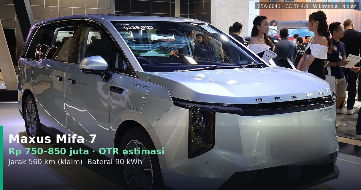 Harga Maxus Mifa 7 2026: Simulasi DP, Cicilan, dan Rincian OTR