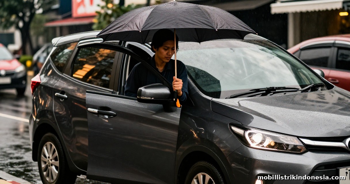 Tiang Listrik Tumbang: Cara Aman Keluar dari Mobil Listrik yang Terjebak