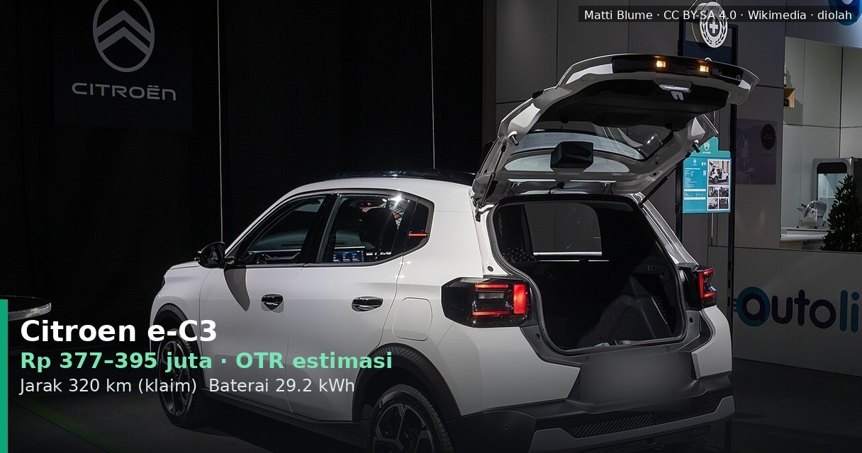 Harga Citroen e-C3: Mobil Listrik Terjangkau, Cocok Untuk Apa?